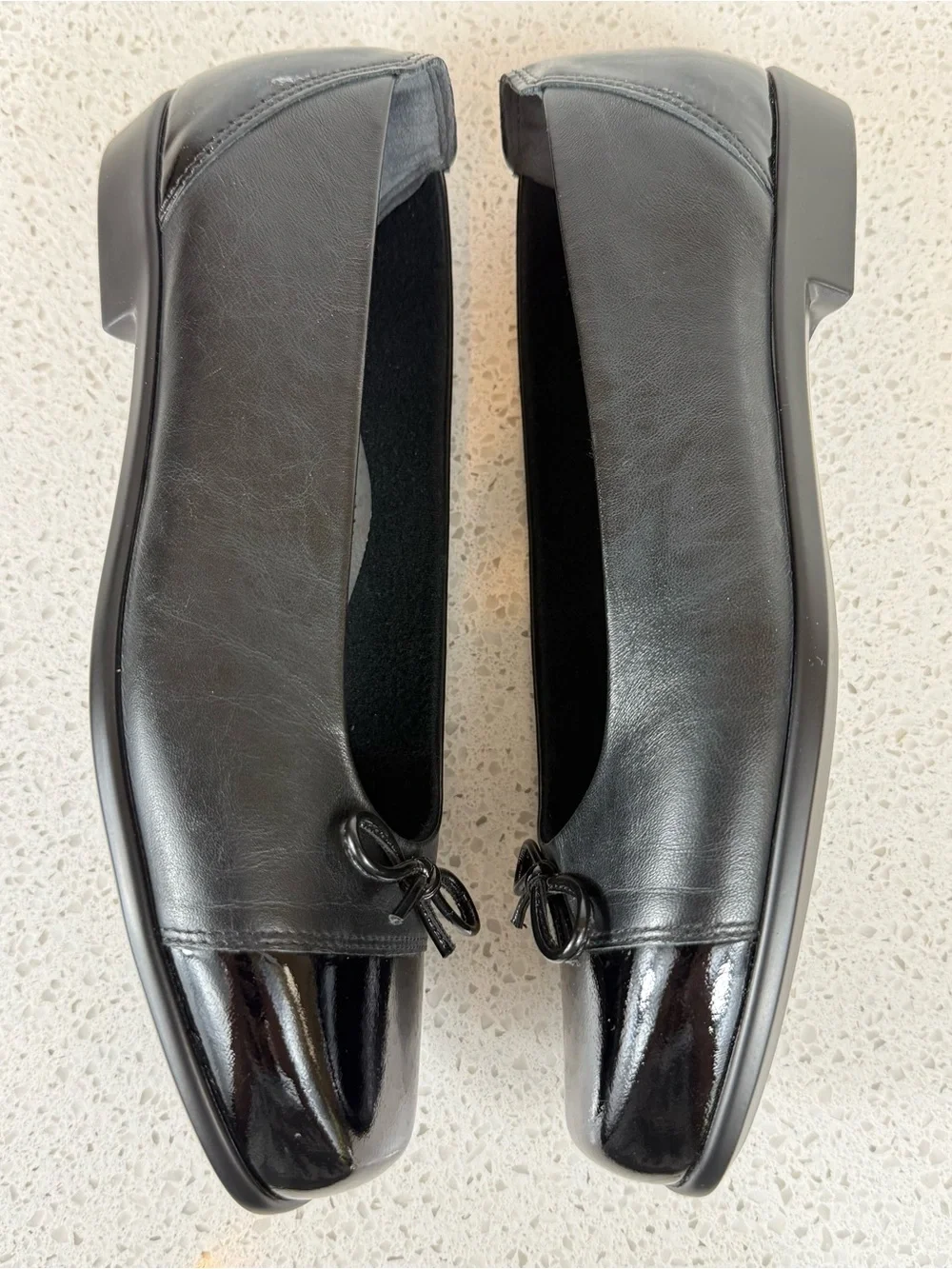 SAS Coco Slip On Loafer Black Bow Comfort Flats 8.5N Made USA